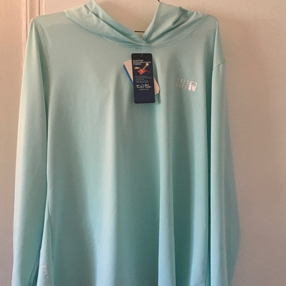 Salt Life Seafoam Hooded Performance Top